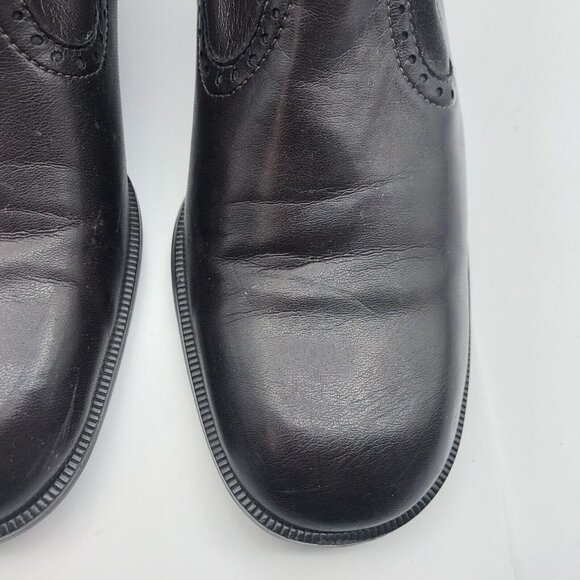 Brown Franco Sarto sz 6.5 Ankle boots booties Block Heel Vegan - Picture 9 of 16